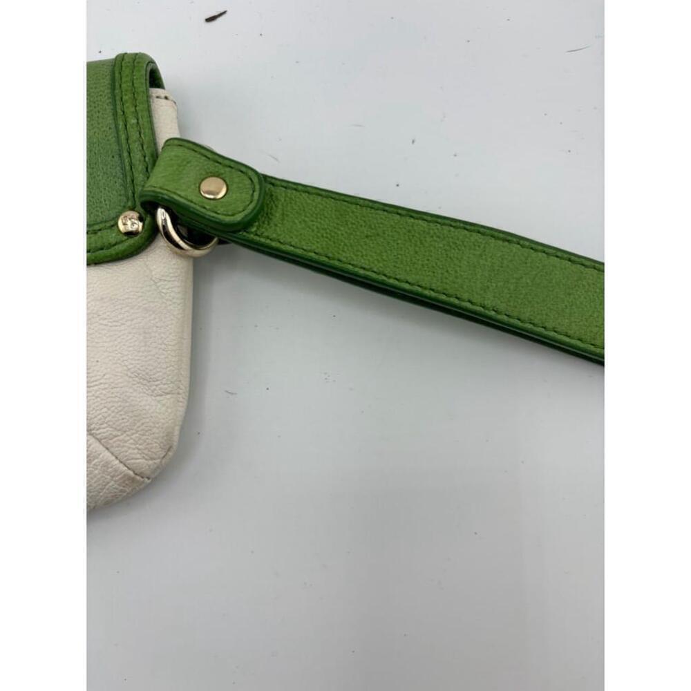 Women's Kate Spade Green and White Leather Clutch - Picture 12 of 15